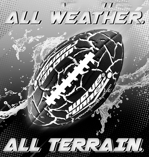 Wave Runner Grip It Waterproof Football- Size 9.25 Inches with Sure-Grip Technology